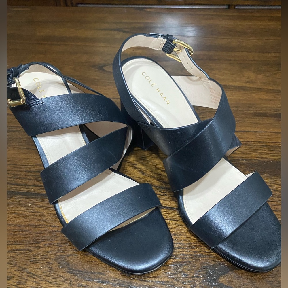 COLE HAAN - WOMENS CYNTHIA BLOCK HEEL SANDAL